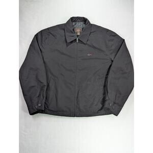 Greg Norman for Tasso Elba Sz L Black Light Weight Golf Jacket VTG EUC